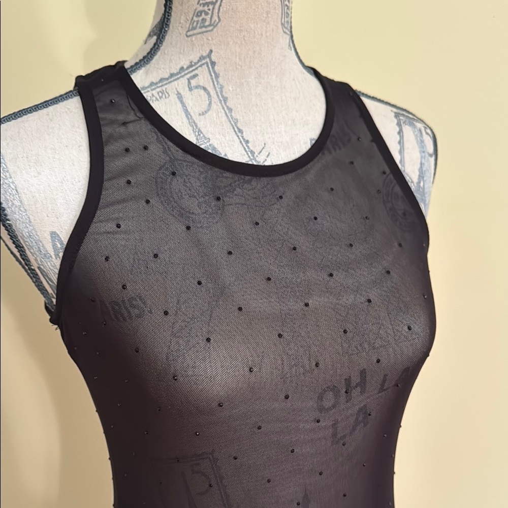 Sheer Black Sleeveless Maxi Dress